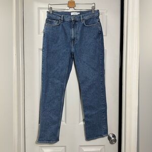 & Other Stories High Rise Straight Crop Jeans Blue Size 32